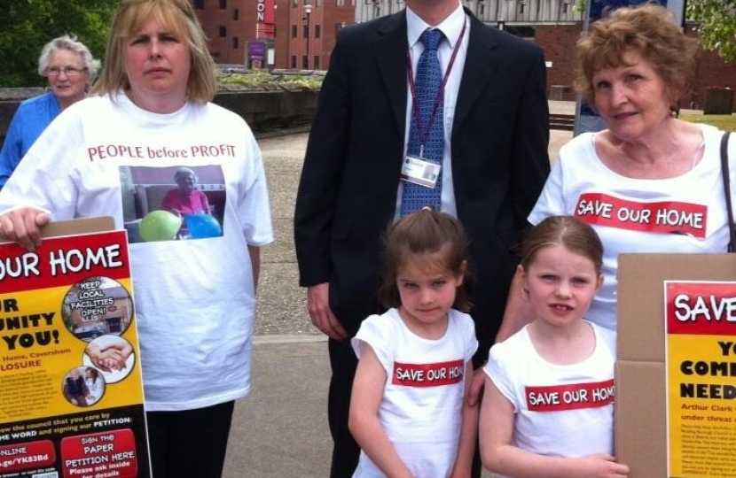 Cllr Ed Hopper with campaigners