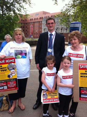 Cllr Ed Hopper with campaigners